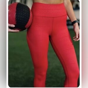 Zyia snake print Vibrant Red Leggings